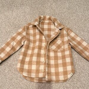 Kids plad thick shirt jacket 5-6